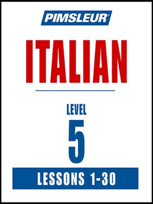 cover image of Pimsleur Italian Level 5